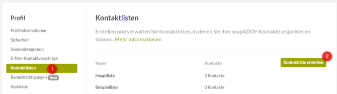 006_Kontaktliste erstellen