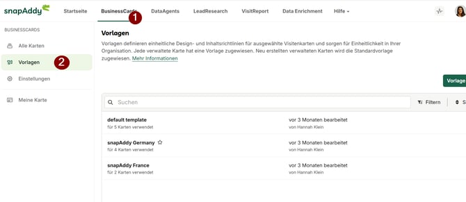 2026-05-12 16_06_13-Vorlagen · BusinessCards _ snapAddy